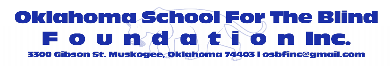 OSB Foundation in Navy Blue Bold Font with white panther outlined in navy blue with gray background